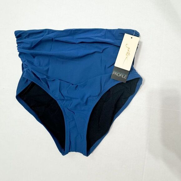 Profile By Gottex NWT Sz 16  Petrol Tutti Frutti High Waist Swim Bottom - Picture 9 of 10